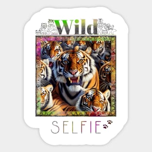 Tiger Cat Wild Nature Funny Happy Humor Photo Selfie Sticker